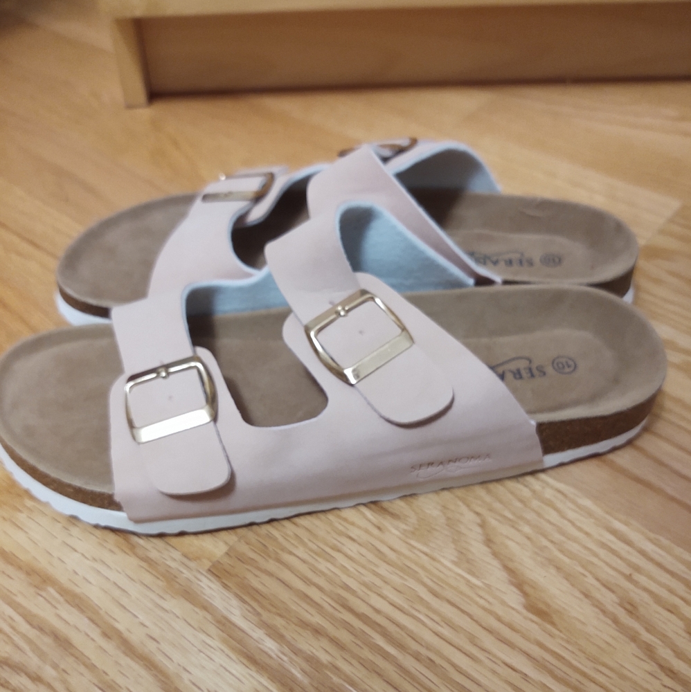 Pink mock up birkenstocks